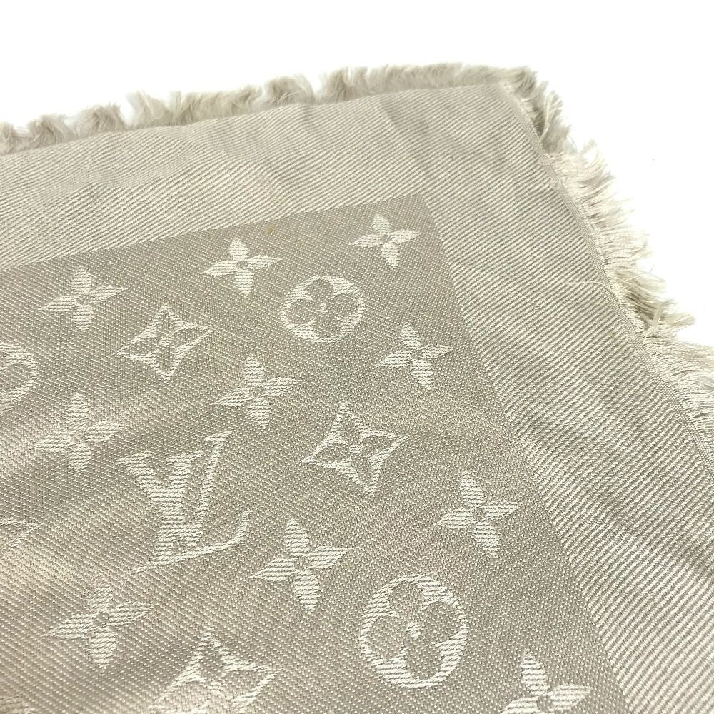 Louis Vuitton Shawl Monogram Large Wool Beige Scarf — view 3