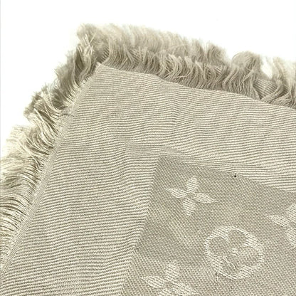 Louis Vuitton Shawl Monogram Large Wool Beige Scarf — view 4