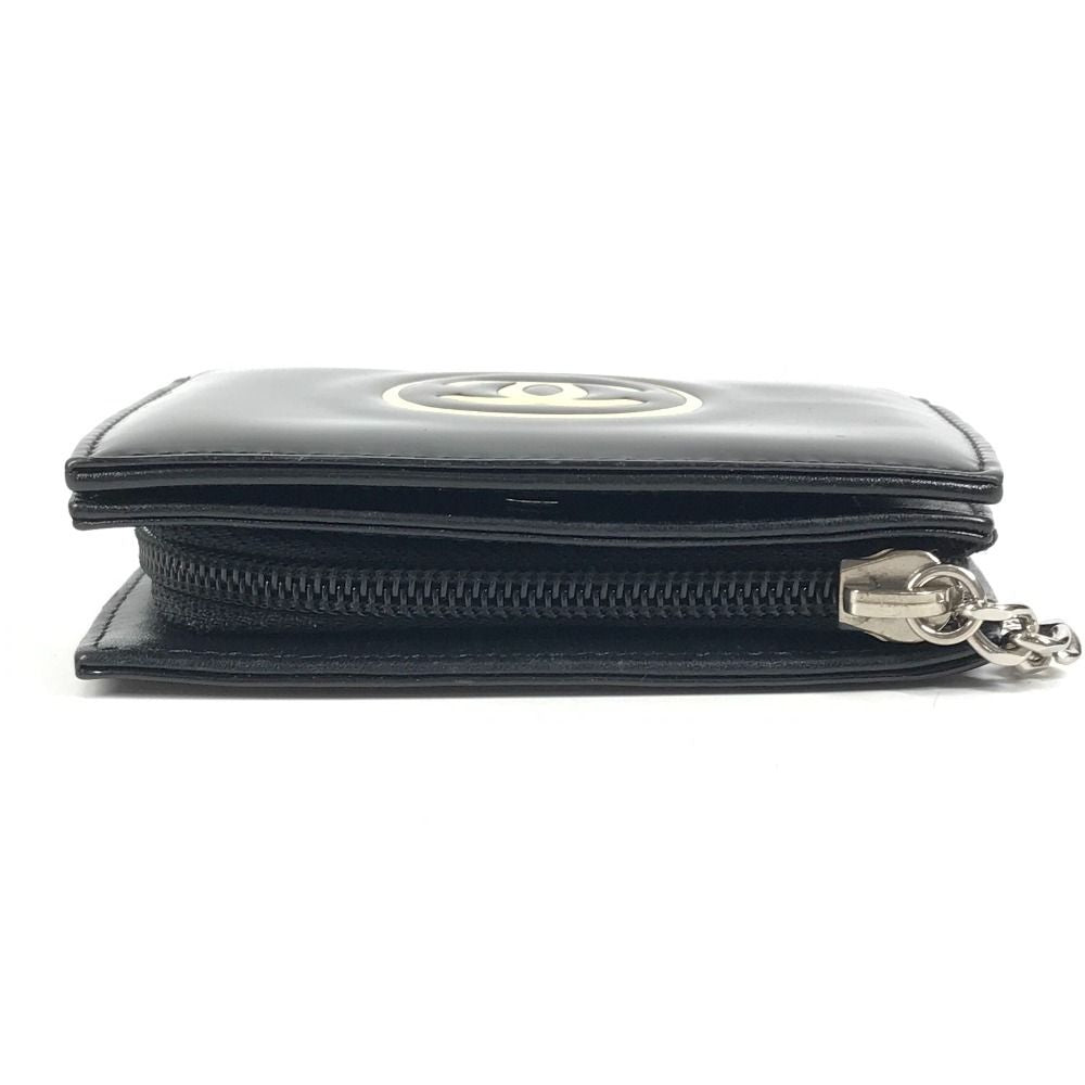 Chanel Bifold Wallet CC Logo Enamel Black — view 6