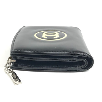 Chanel Bifold Wallet CC Logo Enamel Black — view 4