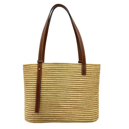 Loewe Tote Basket Beige Dark Brown Leather — view 3