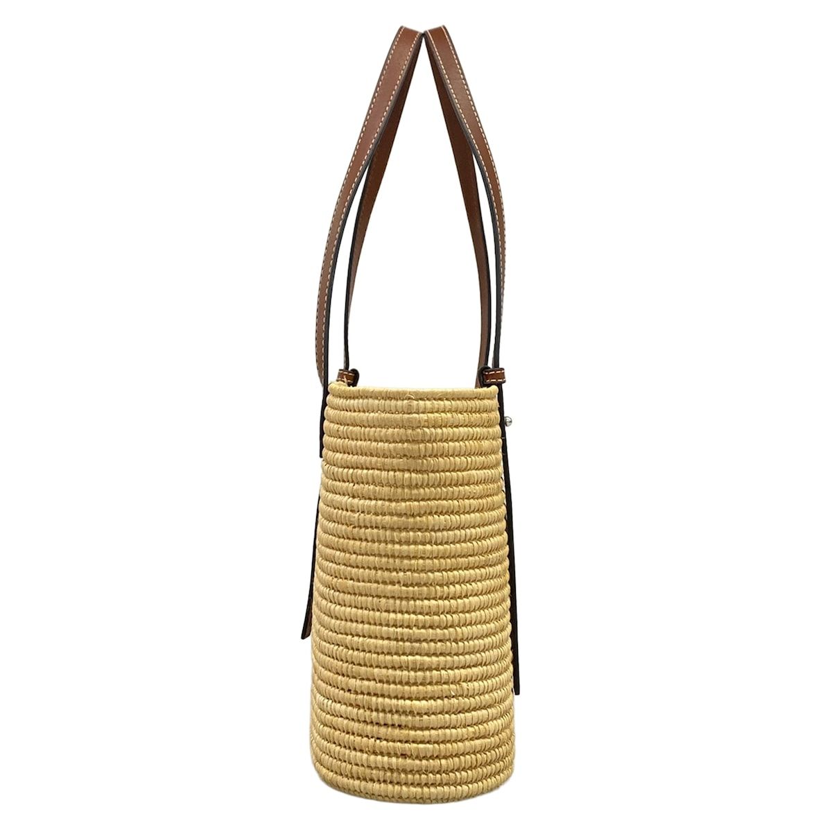 Loewe Tote Basket Beige Dark Brown Leather — view 4