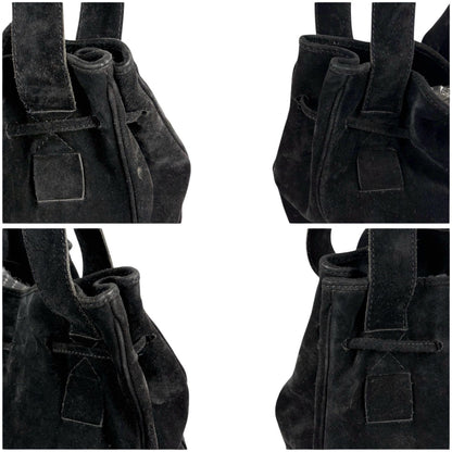 Bottega Veneta Tassel Drawstring Shoulder Bag Tote Black Suede Leather — view 3