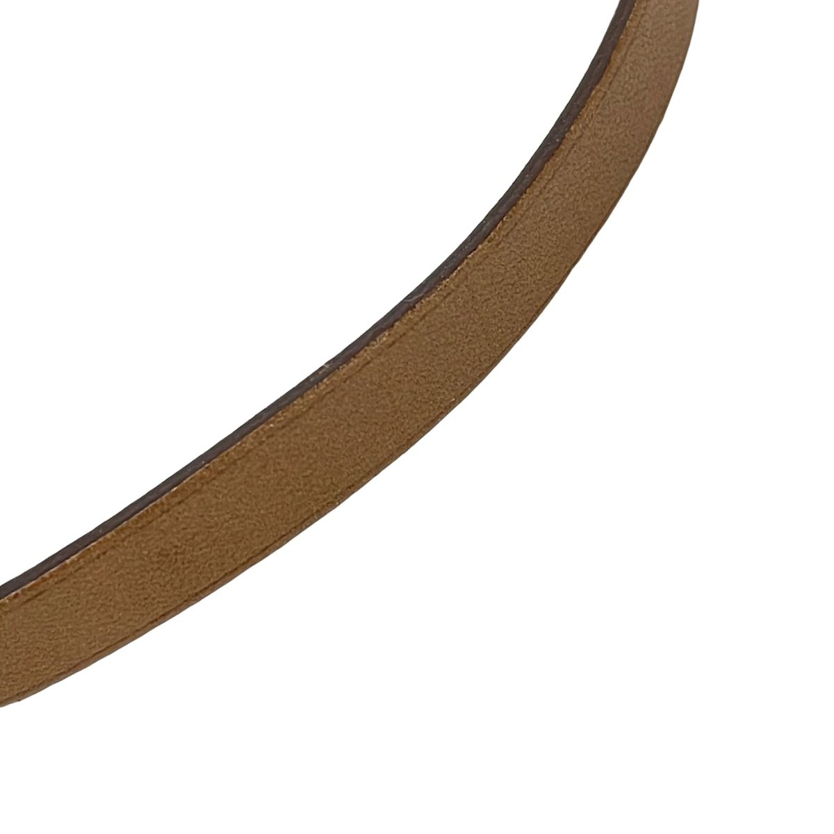 Hermes Bracelet Hapi 3 Leather Brown Gold — view 2