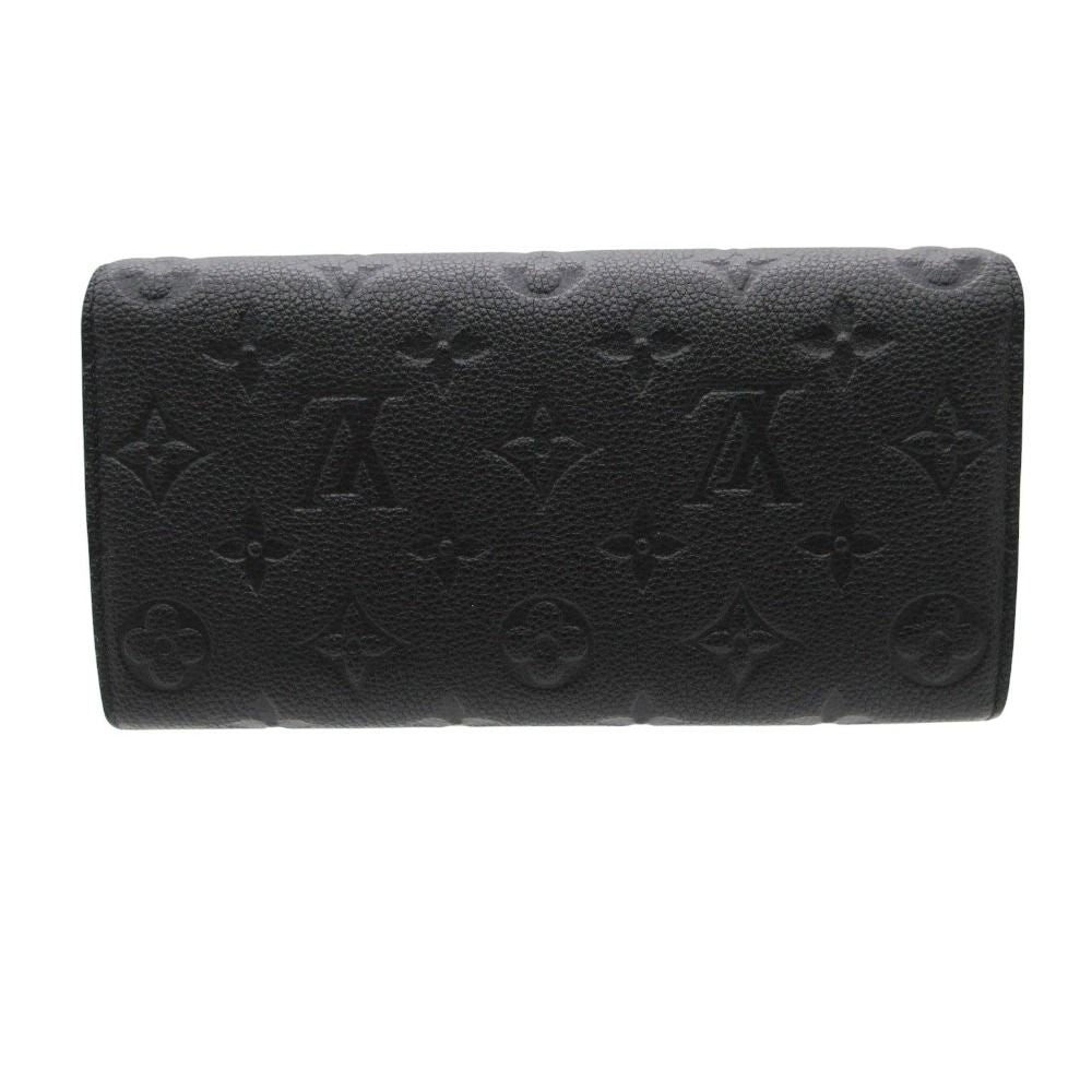 Louis Vuitton Wallet Portefeuille Sarah Monogram Empreinte Embossed Leather Noir — view 3