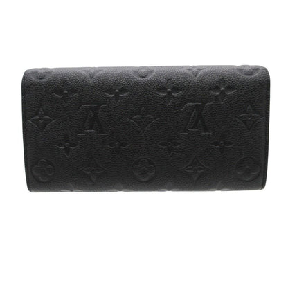 Louis Vuitton Wallet Portefeuille Sarah Monogram Empreinte Embossed Leather Noir — view 3