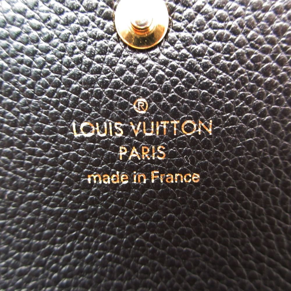 Louis Vuitton Wallet Portefeuille Sarah Monogram Empreinte Embossed Leather Noir — view 5