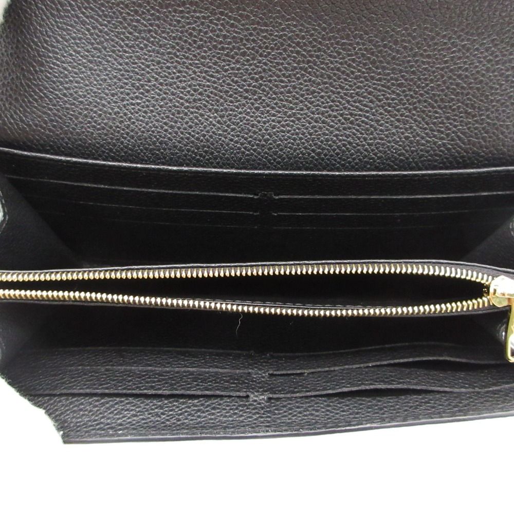Louis Vuitton Wallet Portefeuille Sarah Monogram Empreinte Embossed Leather Noir — view 7