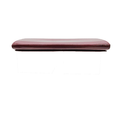 Cartier Wallet Happy Birthday Patent Enamel Flap Logo Allover Pattern Bordeaux — view 4