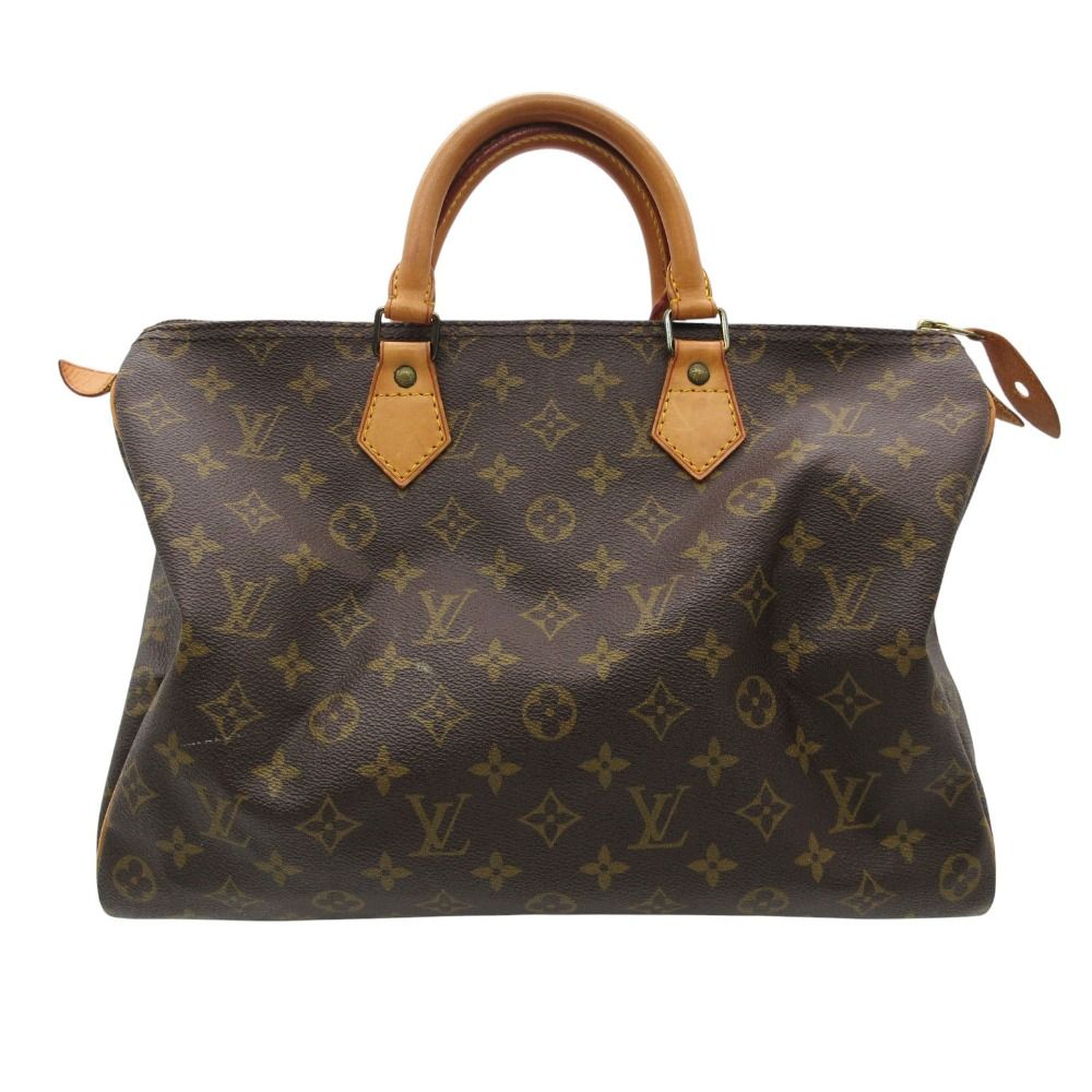 Louis Vuitton Handbag Speedy 35 Monogram All Over Pattern Tote Purse Brown — view 3