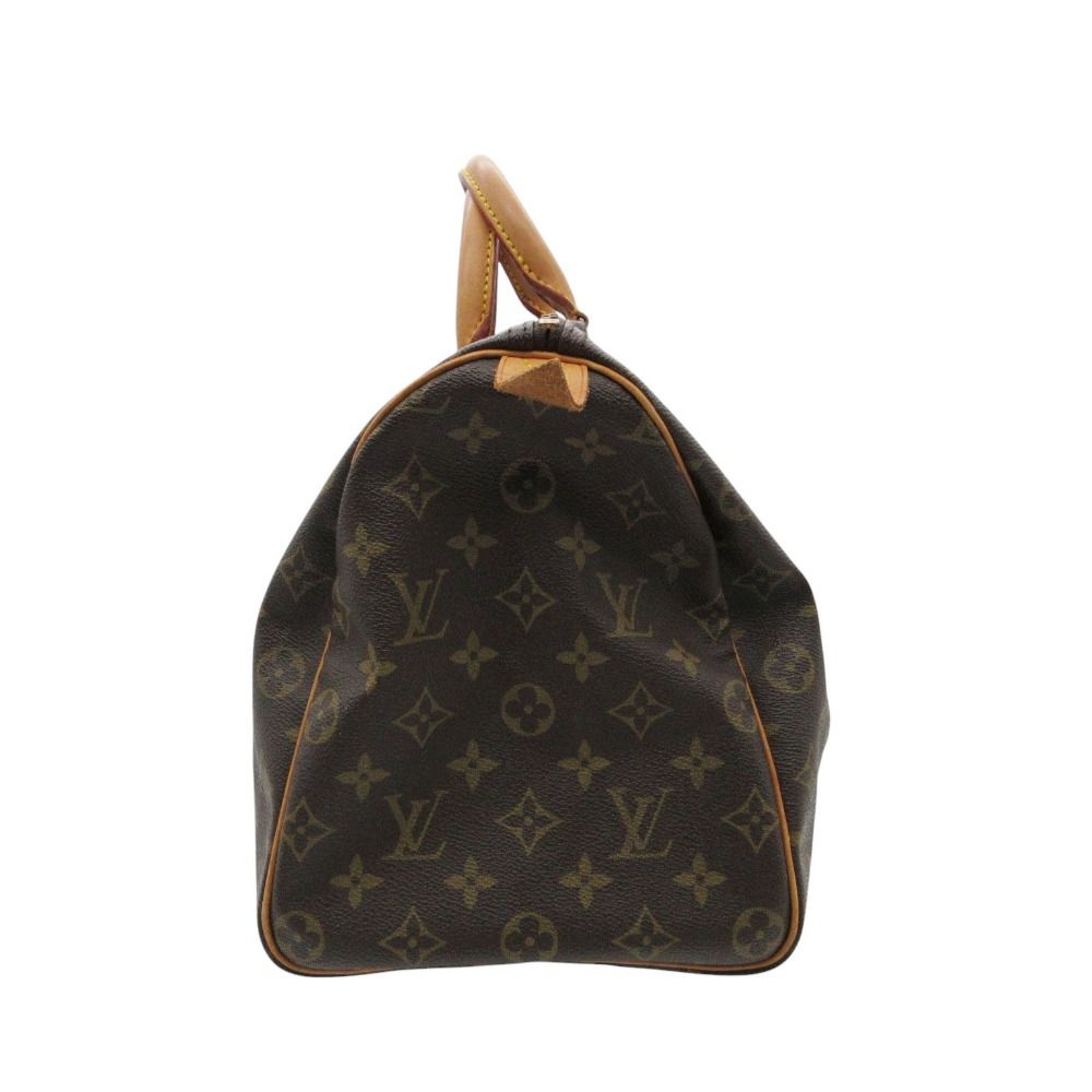 Louis Vuitton Handbag Speedy 35 Monogram All Over Pattern Tote Purse Brown — view 2