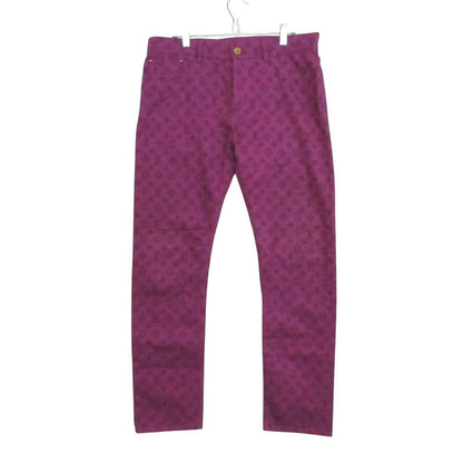 Louis Vuitton Denim Pants Monogram Allover Slim Fit Jeans Pan Purple 32