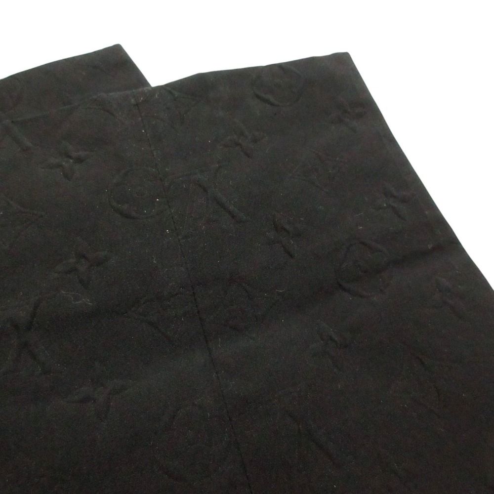 Louis Vuitton Pants Monogram Embossed Logo Trousers Tapered Black — view 8