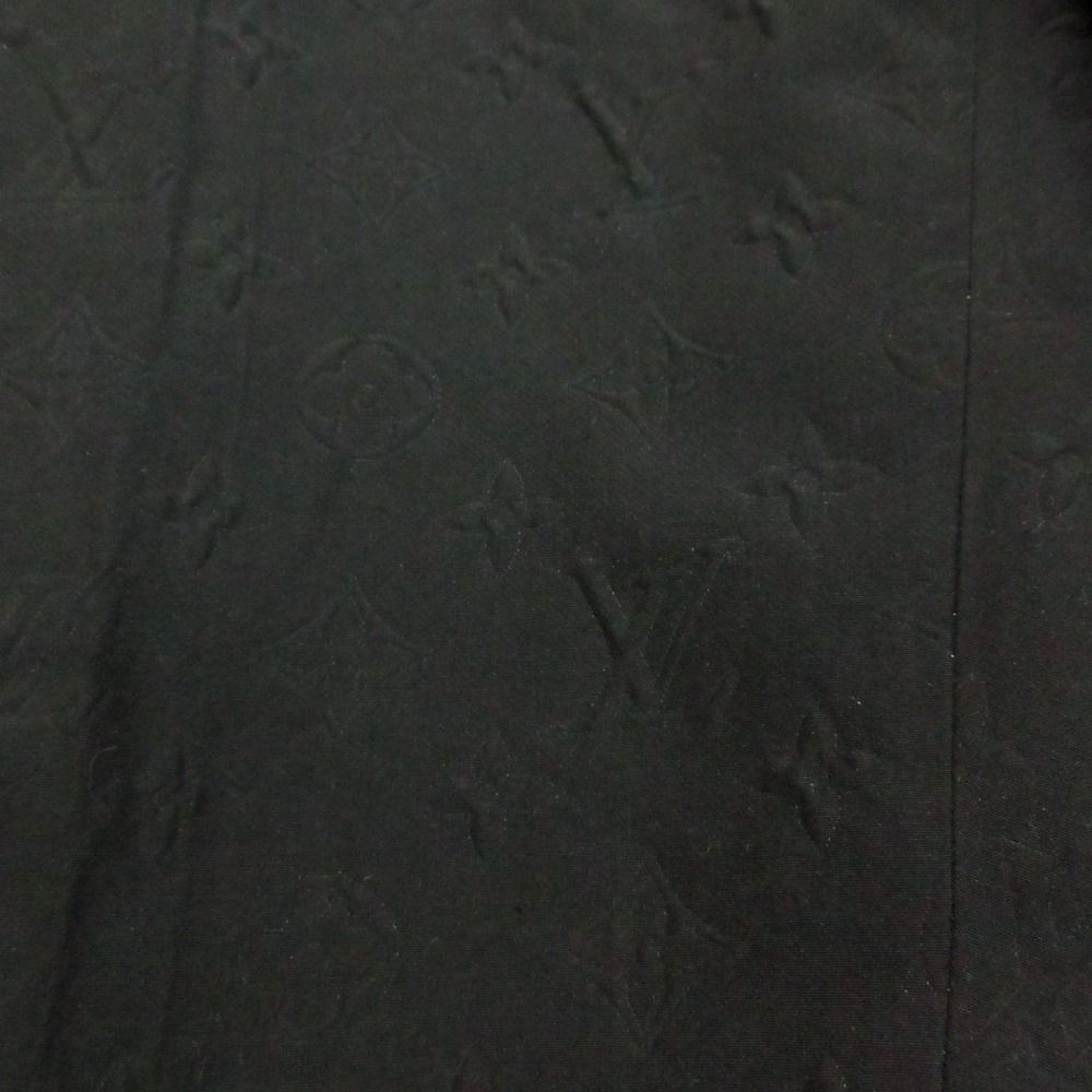 Louis Vuitton Pants Monogram Embossed Logo Trousers Tapered Black — view 4