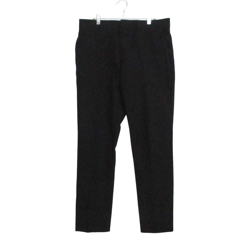 Louis Vuitton Pants Monogram Embossed Logo Trousers Tapered Black