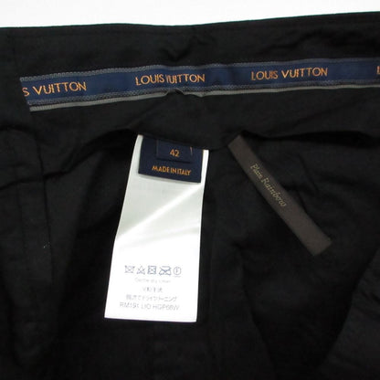 Louis Vuitton Pants Monogram Embossed Logo Trousers Tapered Black — view 6