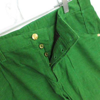 Louis Vuitton Pants Corduroy Button Fly Slim Straight Green — view 6