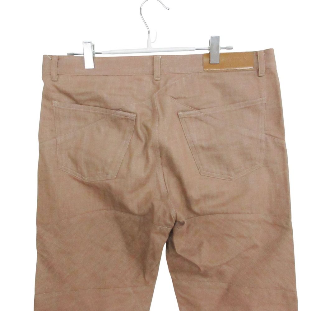 Louis Vuitton Denim Pants Jeans Pan Button Fly Contrast Stitch Beige Pink — view 3