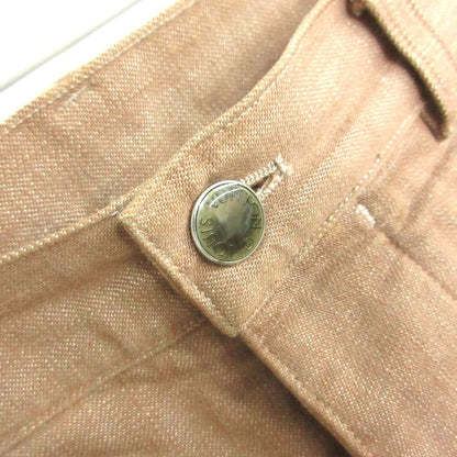 Louis Vuitton Denim Pants Jeans Pan Button Fly Contrast Stitch Beige Pink — view 5