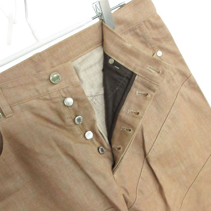 Louis Vuitton Denim Pants Jeans Pan Button Fly Contrast Stitch Beige Pink — view 6