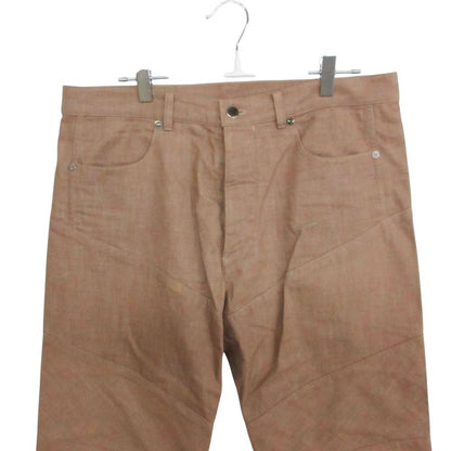 Louis Vuitton Denim Pants Jeans Pan Button Fly Contrast Stitch Beige Pink — view 4