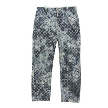 Louis Vuitton Denim Pants Monogram Hawaiian Tapestry Jeans Pan Indigo Blue 32