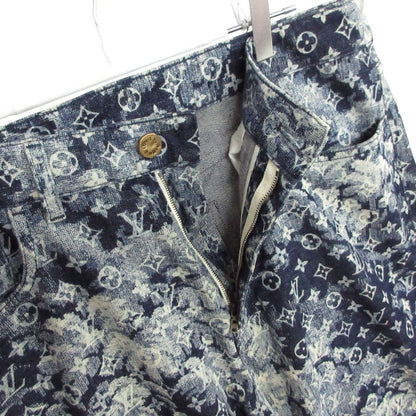 Louis Vuitton Denim Pants Monogram Hawaiian Tapestry Jeans Pan Indigo Blue 32 — view 7