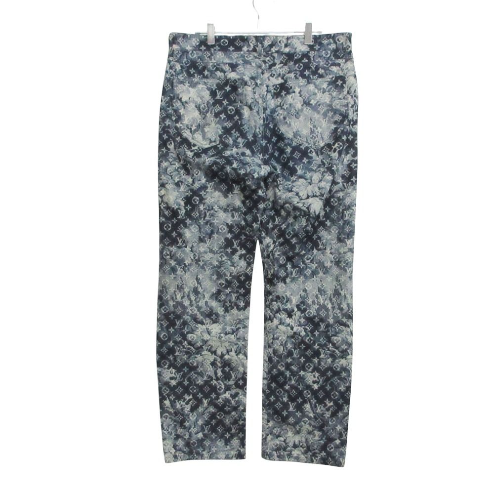 Louis Vuitton Denim Pants Monogram Hawaiian Tapestry Jeans Pan Indigo Blue 32 — view 2