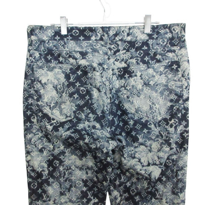 Louis Vuitton Denim Pants Monogram Hawaiian Tapestry Jeans Pan Indigo Blue 32 — view 3