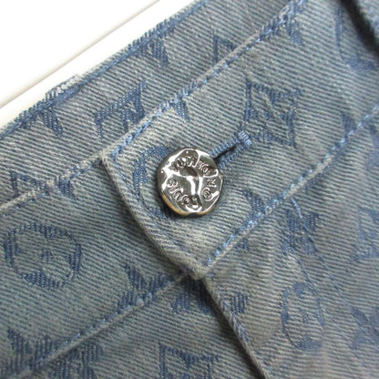 Louis Vuitton Denim Pants Monogram Allover Slim Jeans Pan Indigo Blue 33 — view 6