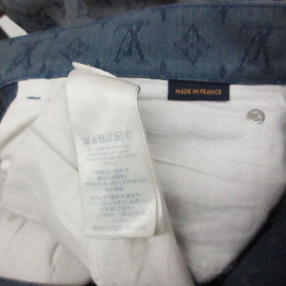 Louis Vuitton Denim Pants Monogram Allover Slim Jeans Pan Indigo Blue 33 — view 8