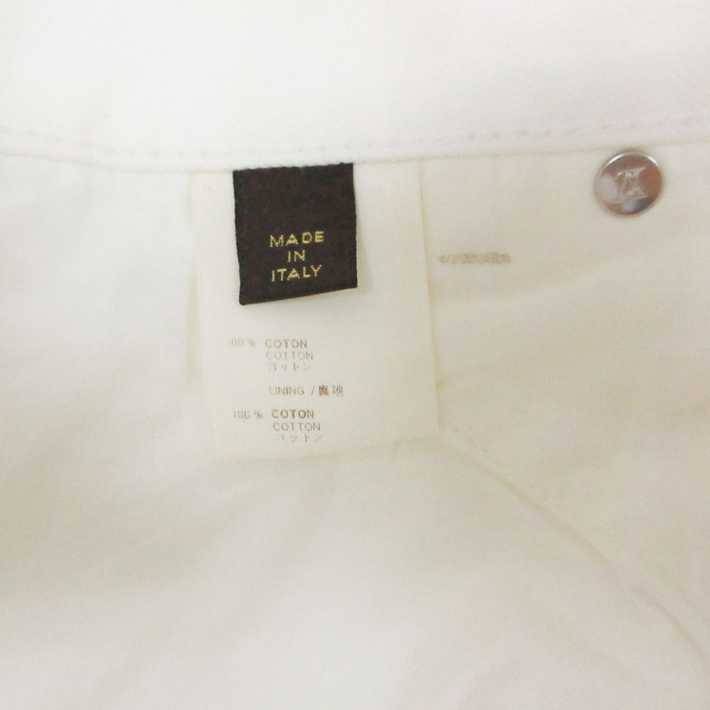 Louis Vuitton Denim Pants Straight Cotton Button Fly Monogram Flower Embroidery — view 8