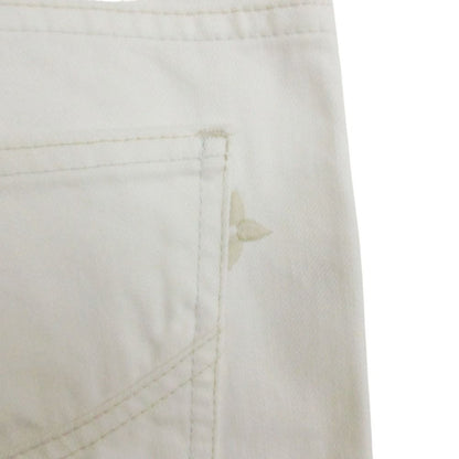 Louis Vuitton Denim Pants Straight Cotton Button Fly Monogram Flower Embroidery — view 7