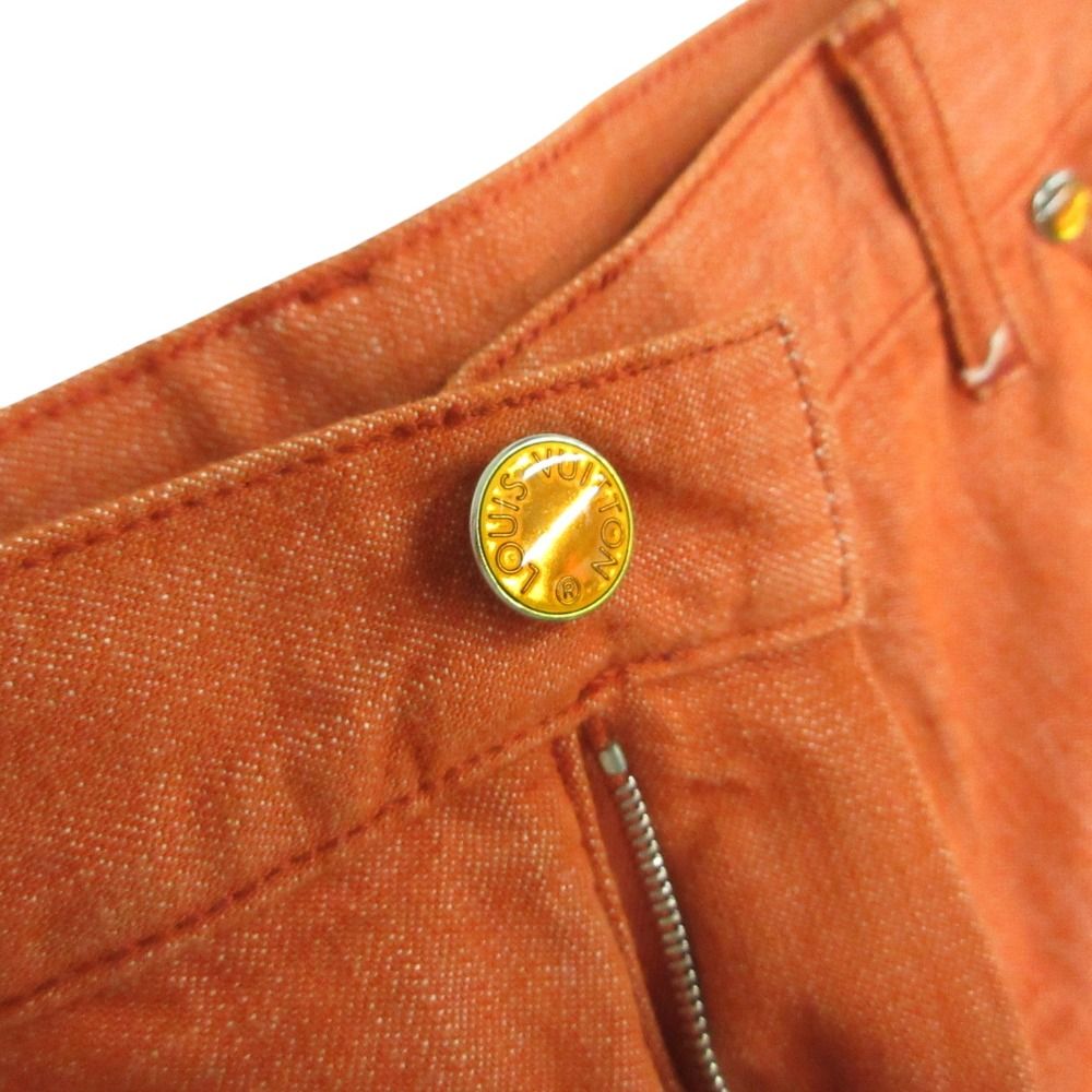 Louis Vuitton Denim Pants Color Jeans Pan Orange — view 6