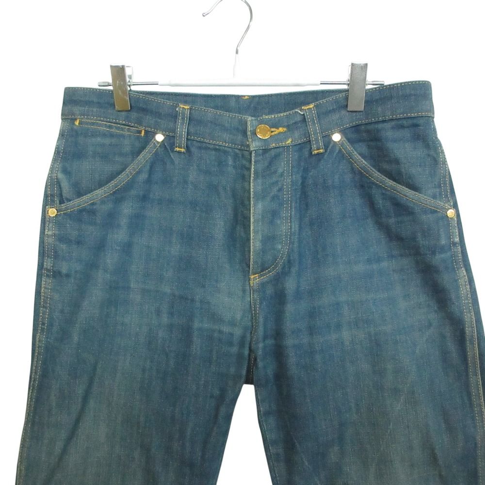 Louis Vuitton Denim Pants Jeans Pan Straight Cotton Monogram Flower Embroidery — view 4