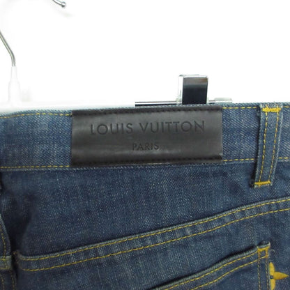 Louis Vuitton Denim Pants Jeans Pan Straight Cotton Monogram Flower Embroidery — view 7