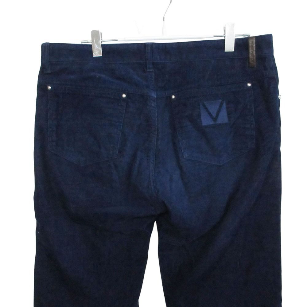 Louis Vuitton Pants Back Logo Corduroy Trousers Tapered Blue 42 — view 3