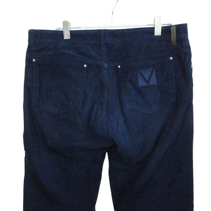 Louis Vuitton Pants Back Logo Corduroy Trousers Tapered Blue 42 — view 3