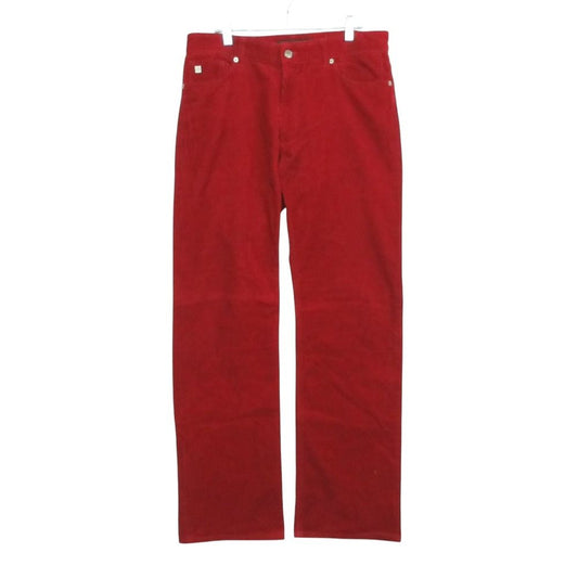 Louis Vuitton Pants Logo Embroidery Corduroy Slim Straight