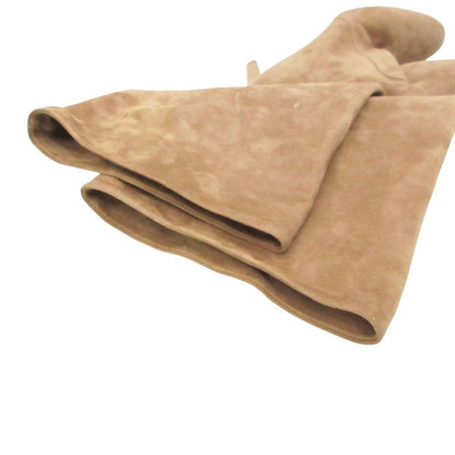 Prada Boots Suede Knee High Long Shoes Beige — view 8