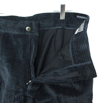Versace Gianni Pants Corduroy Gurkha Logo Button Black — view 4