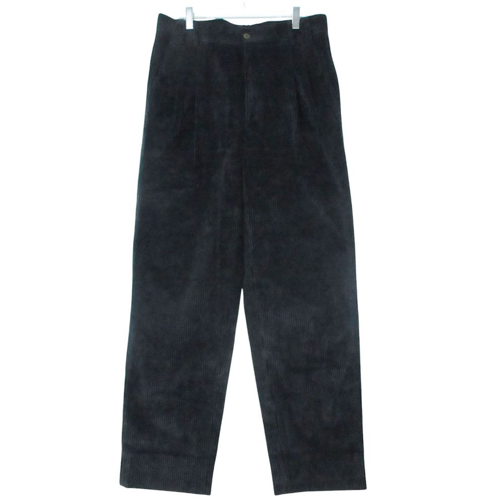Versace Gianni Pants Corduroy Gurkha Logo Button Black