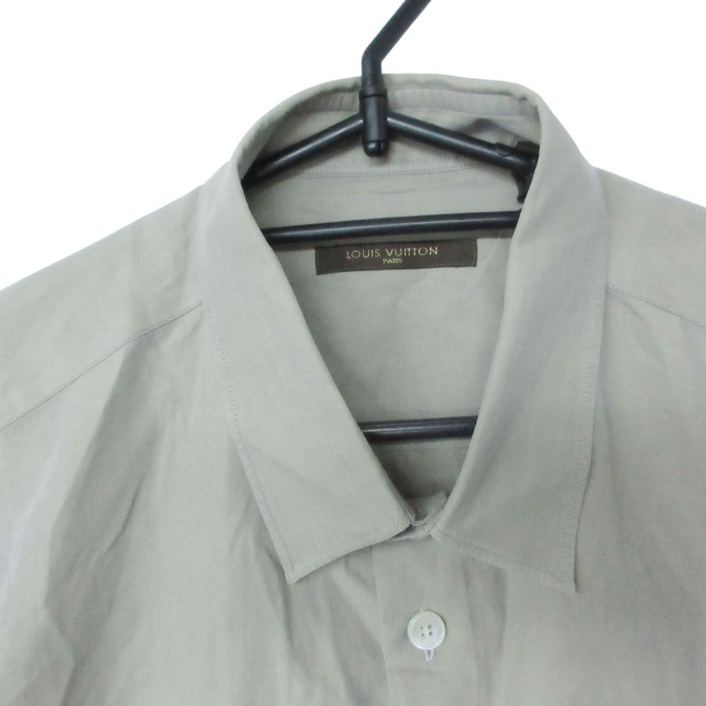 Louis Vuitton Long Sleeve Shirt Cotton Top Gray 39 15 — view 4