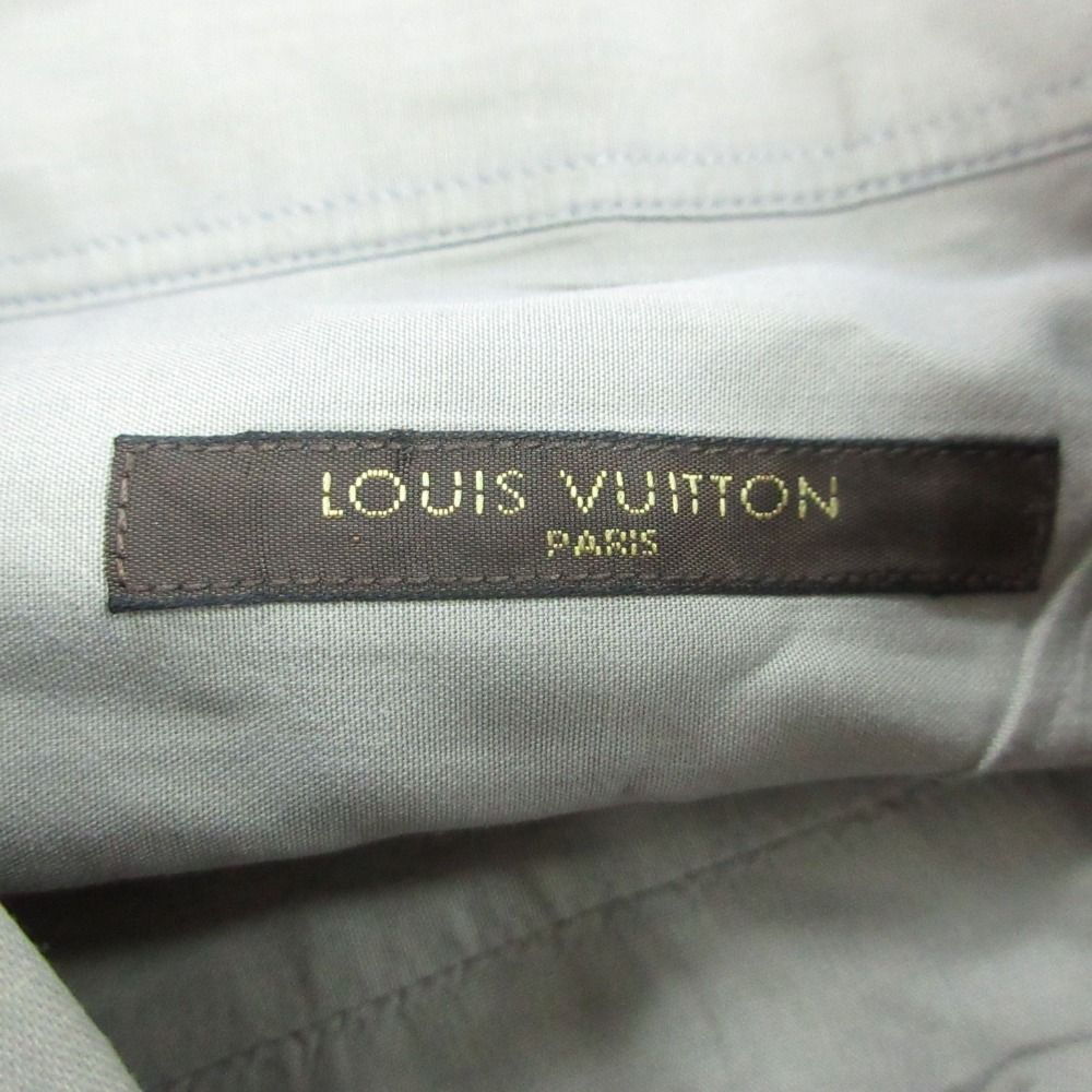 Louis Vuitton Long Sleeve Shirt Cotton Top Gray 39 15 — view 5