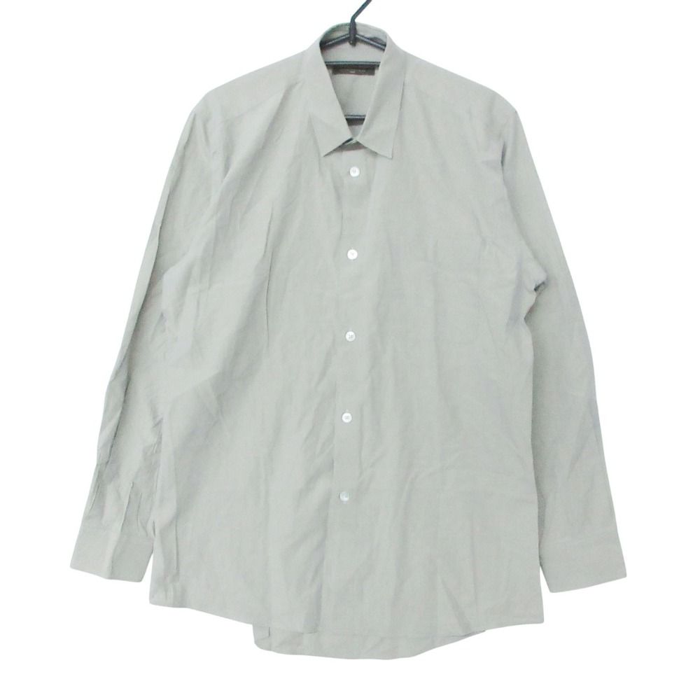 Louis Vuitton Long Sleeve Shirt Cotton Top Gray 39 15