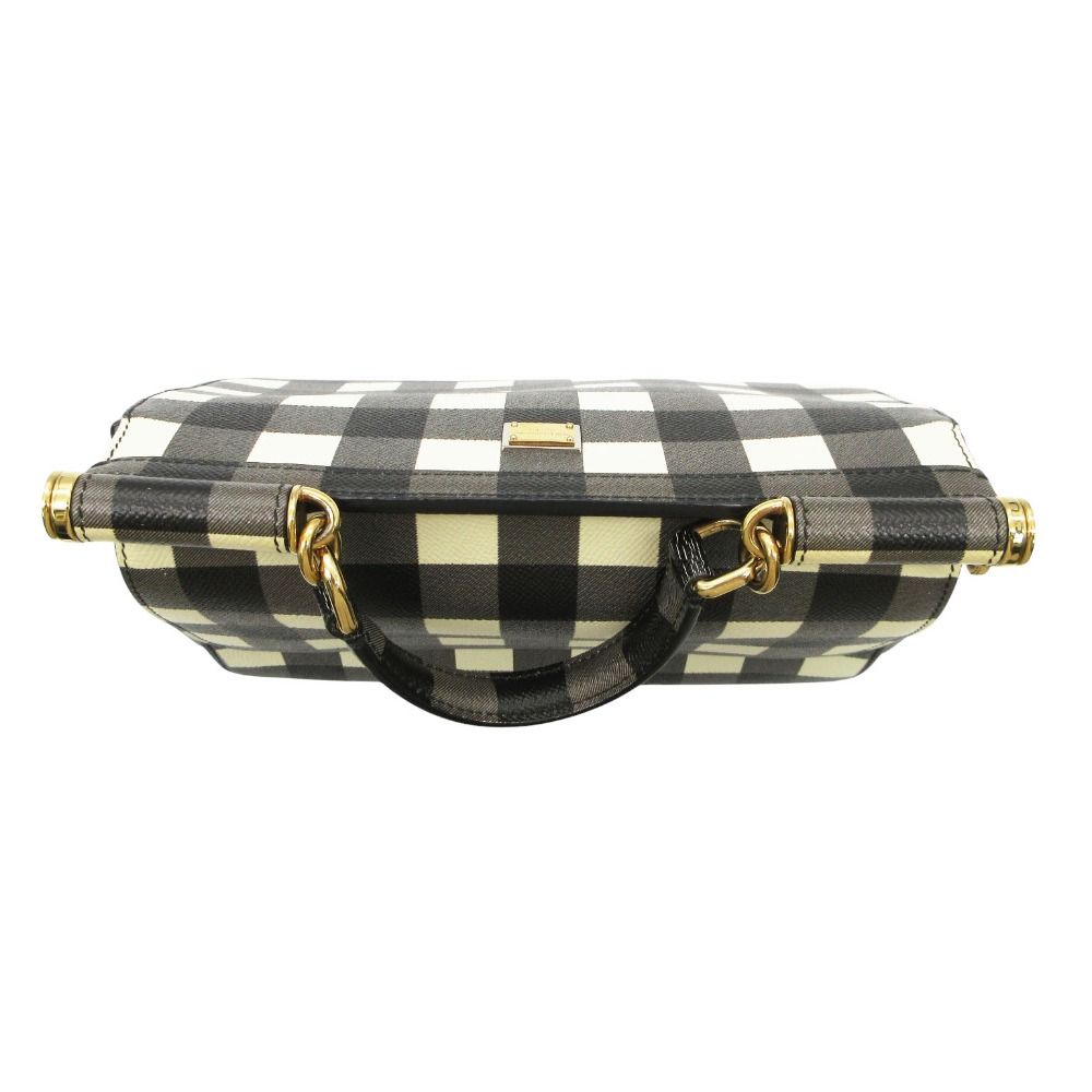 Dolce & Gabbana Shoulder Bag Shisiri Plaid Black — view 6