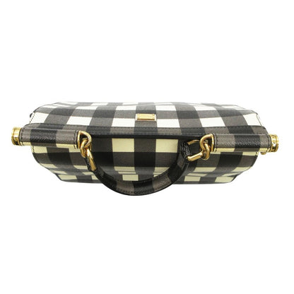Dolce & Gabbana Shoulder Bag Shisiri Plaid Black — view 6