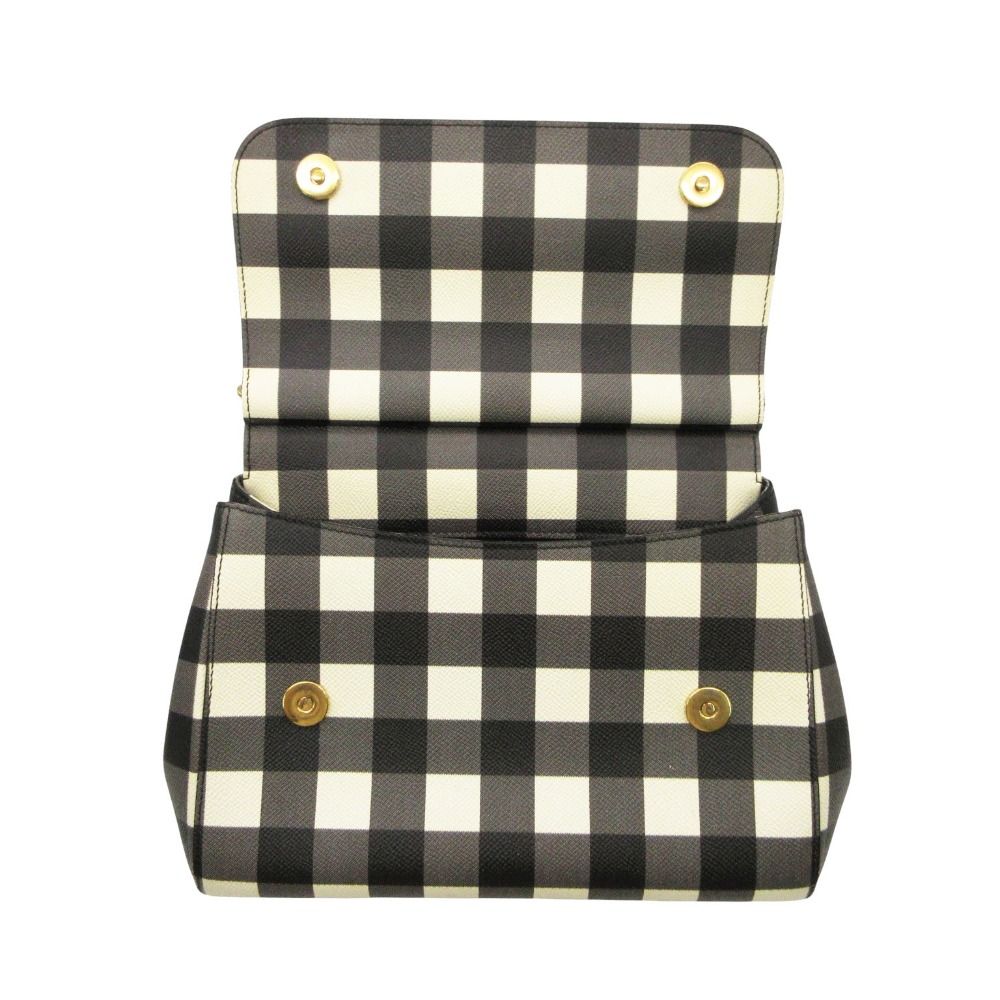 Dolce & Gabbana Shoulder Bag Shisiri Plaid Black — view 8