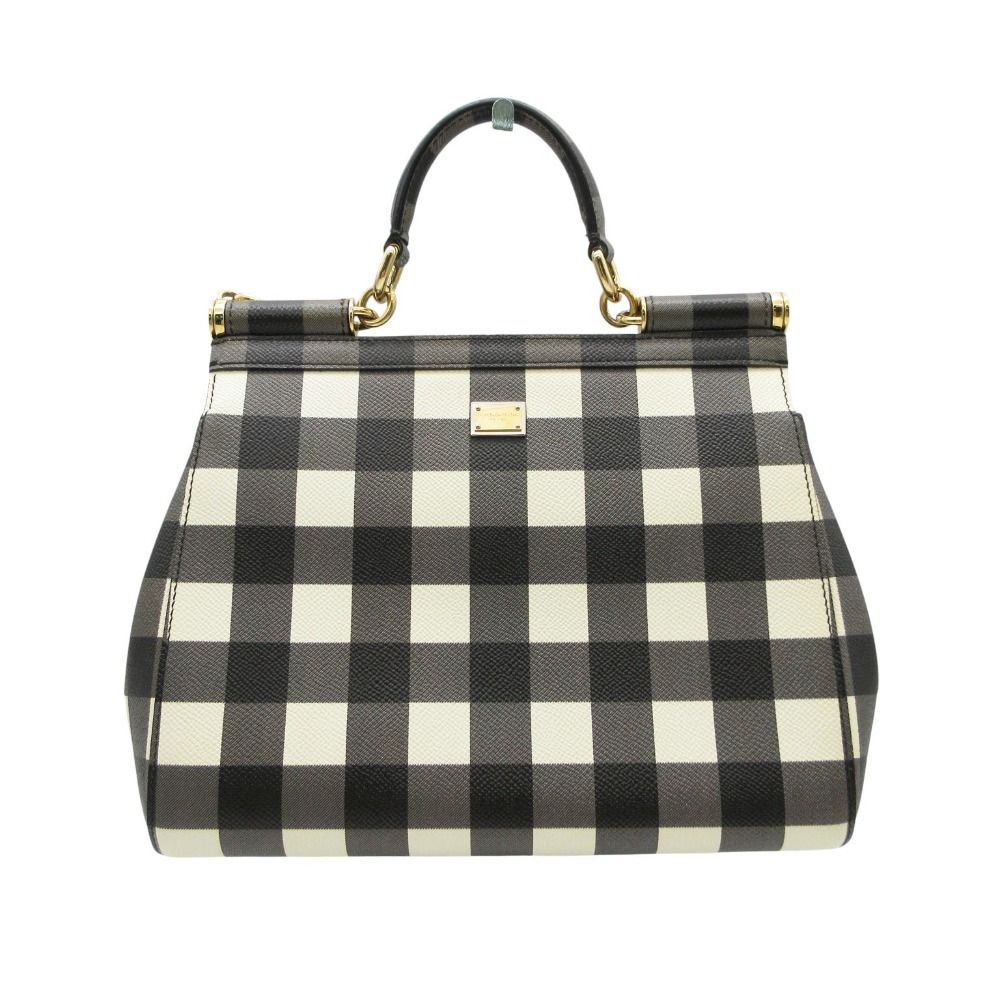 Dolce & Gabbana Shoulder Bag Shisiri Plaid Black