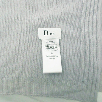 Dior Scarf Cashmere Knit Large Shawl Light Blue — view 4